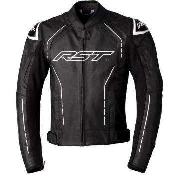 Blouson moto RST S-1 Cuir Noir/Blanc Blouson moto RST S-1 Cuir Noir/Blanc