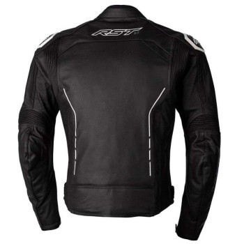 Blouson moto RST S-1 Cuir Noir/Blanc Blouson moto RST S-1 Cuir Noir/Blanc