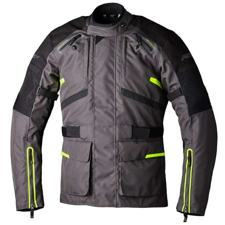 RST Endurance Motorcycle Jacket Graphite/Fluorescent Yellow