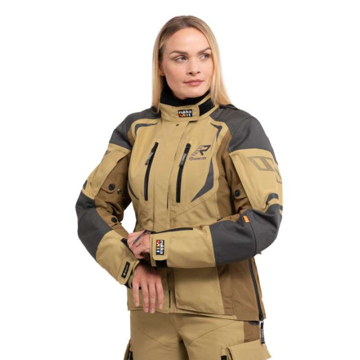 Veste moto femme Rukka VENTURINA Gore Tex Khaki
