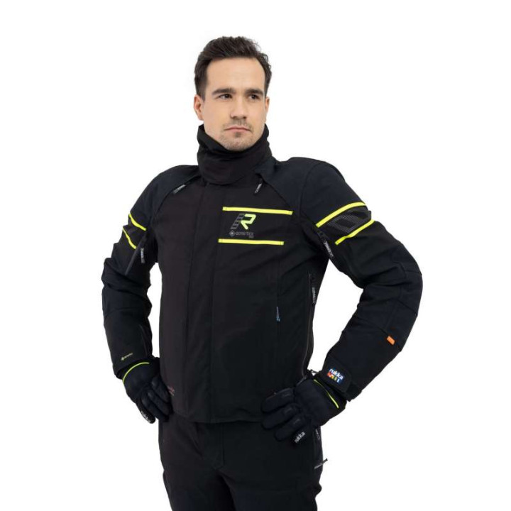 Veste moto Rukka RAPTO-R Gore-Tex 3 couches Noir/Jaune