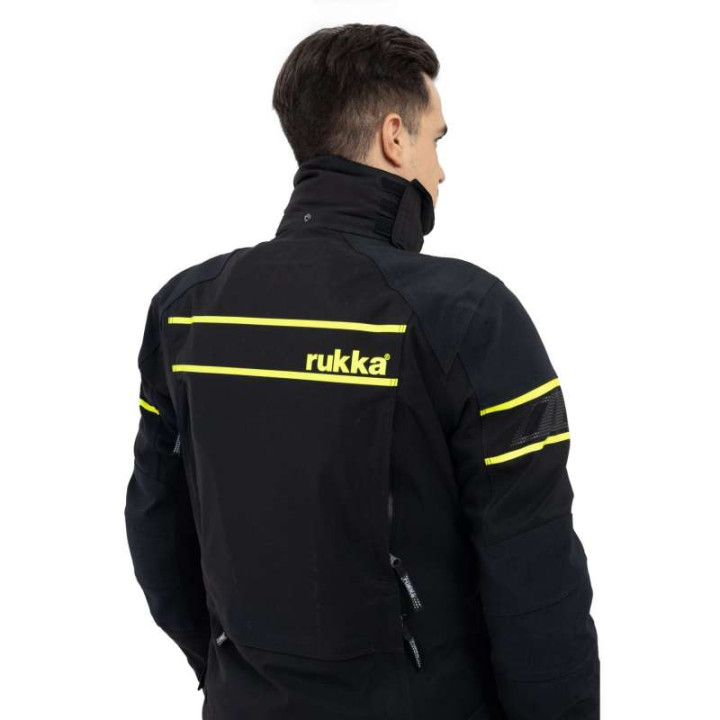 Veste moto Rukka RAPTO-R Gore-Tex 3 couches Noir/Jaune