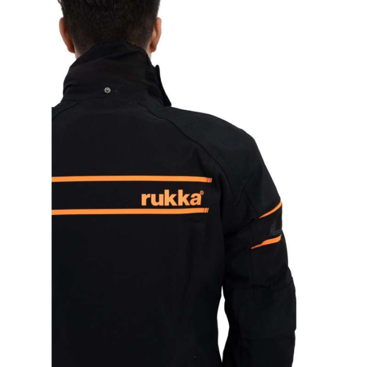 Veste moto Rukka RAPTO-R Gore-Tex 3 couches Noir/Orange