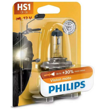 Ampoule phare Philips Vision Moto +30% HS1 12V 35/35W PX43T Ampoule phare Philips Vision Moto +30% HS1 12V 35/35W PX43T