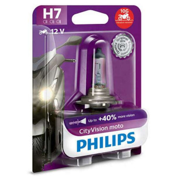 Ampoule phare Philips CityVision Moto +40% H7 12V 55W PX26D Ampoule phare Philips CityVision Moto +40% H7 12V 55W PX26D