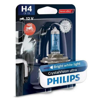 Ampoule phare Philips CrystalVision Ultra Moto H4 12V 60/55W