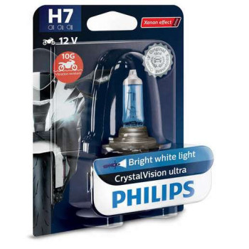 Ampoule phare Philips CrystalVision Ultra Moto H7 12V 55W