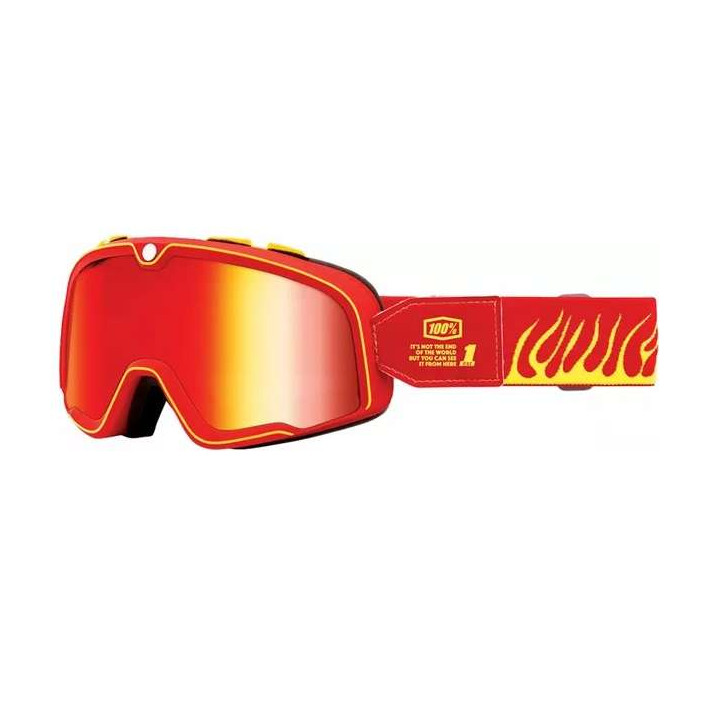 Masque moto 100% BARSTOW DEATH SPRAY RED Masque moto 100% BARSTOW DEATH SPRAY RED