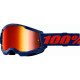 Masque moto cross 100% STRATA 2 NAVY MIRROR RED