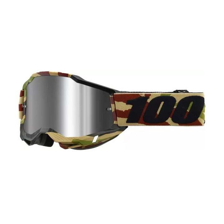 Masque moto 100% ACCURI 2 MISSION IRIDIUM SILVER
