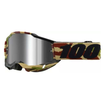 Masque moto 100% ACCURI 2 MISSION IRIDIUM SILVER