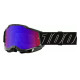 Masque moto 100% ACCURI 2 BLACKLINE IRIDIUM RED BLUE