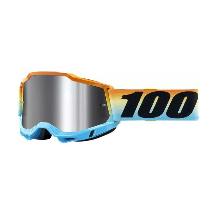 Masque moto 100% ACCURI 2 SUNSET IRIDIUM SILVER