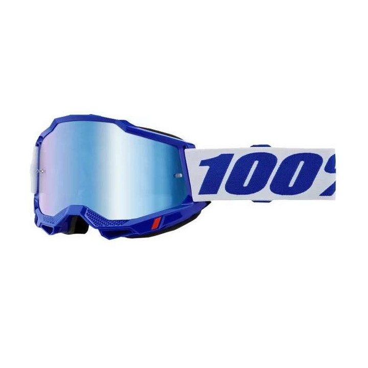 Masque moto 100% ACCURI 2 BLUE IRIDIUM BLUE