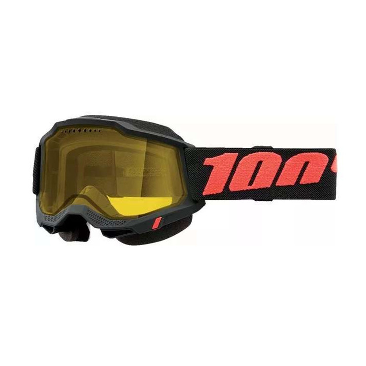 Motorcycle mask 100% ACCURI 2 SNOW BOREGO YELLOW