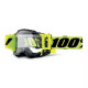 Motorcycle mask 100% ACCURI 2 FORECAST NEON YELLOW CLEAR