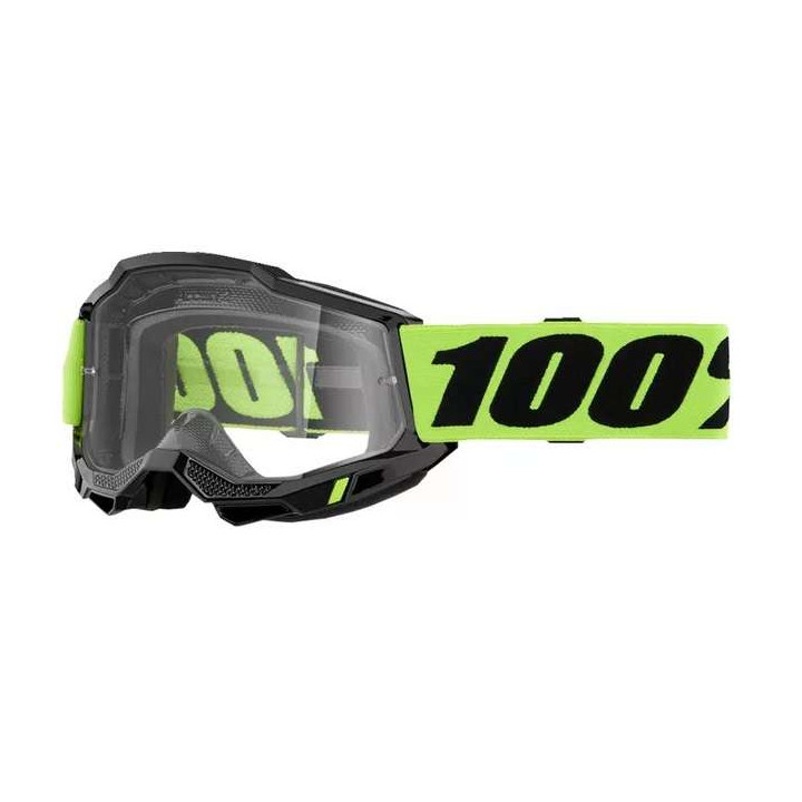 Motorcycle mask 100% ACCURI 2 OTG NEON YELLOW CLEAR