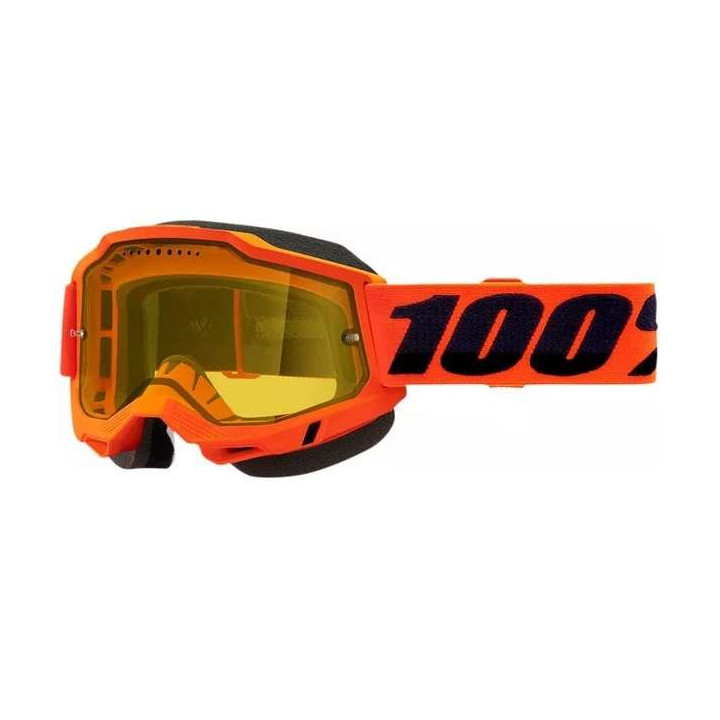Masque moto 100% ACCURI 2 SNOW ORANGE YELLOW
