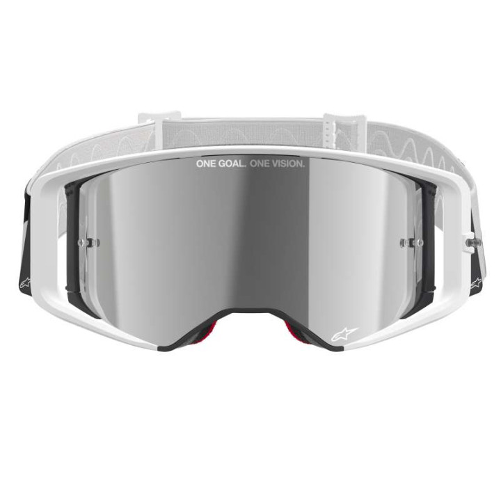 Masque cross Alpinestars SUPERTECH CORP White Mirror - Silver