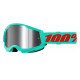 Masque moto cross 100% STRATA 2 MAUPITI MIRROR SILVER