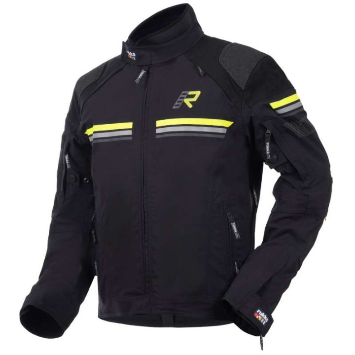 Blouson moto Rukka ARMATOU-R laminé 3 couches Noir/Jaune