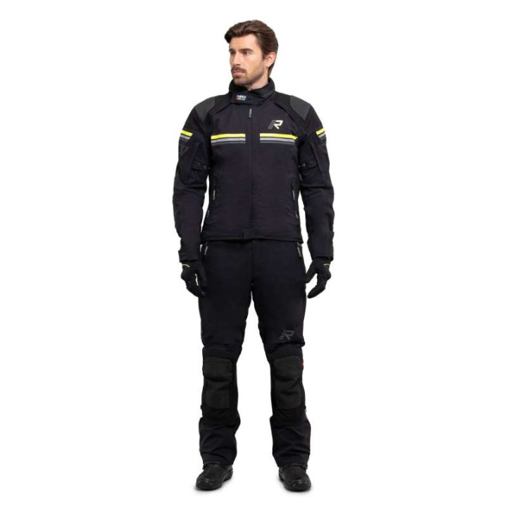 Blouson moto Rukka ARMATOU-R laminé 3 couches Noir/Jaune