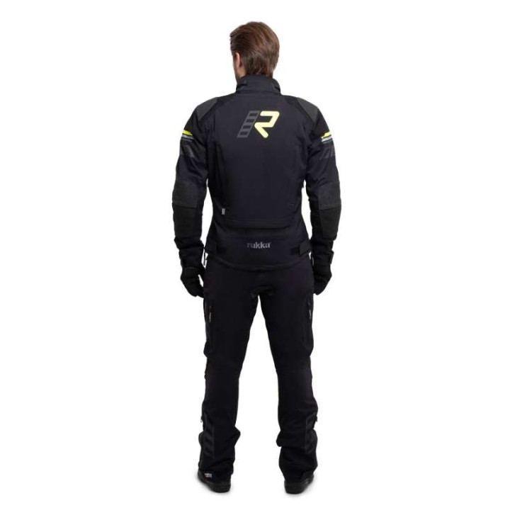 Blouson moto Rukka ARMATOU-R laminé 3 couches Noir/Jaune