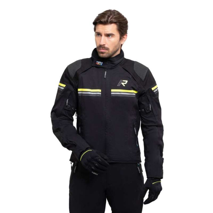 Blouson moto Rukka ARMATOU-R laminé 3 couches Noir/Jaune
