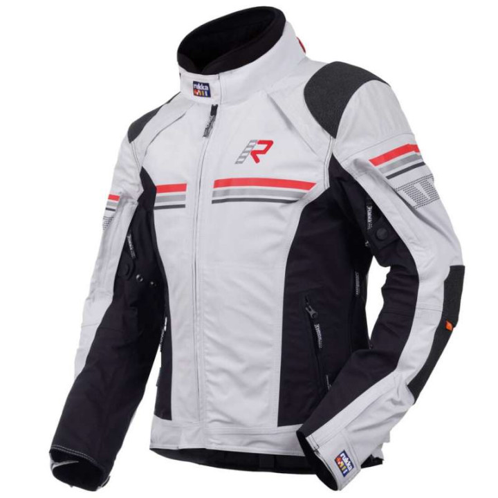 Blouson moto Rukka ARMATOU-R laminé 3 couches Gris/Rouge