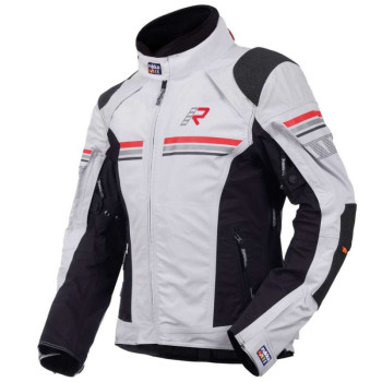 Blouson moto Rukka ARMATOU-R laminé 3 couches Gris/Rouge