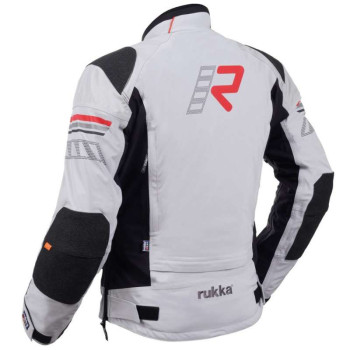 Blouson moto Rukka ARMATOU-R laminé 3 couches Gris/Rouge