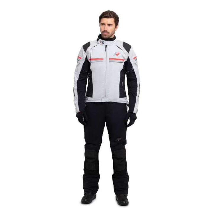 Blouson moto Rukka ARMATOU-R laminé 3 couches Gris/Rouge