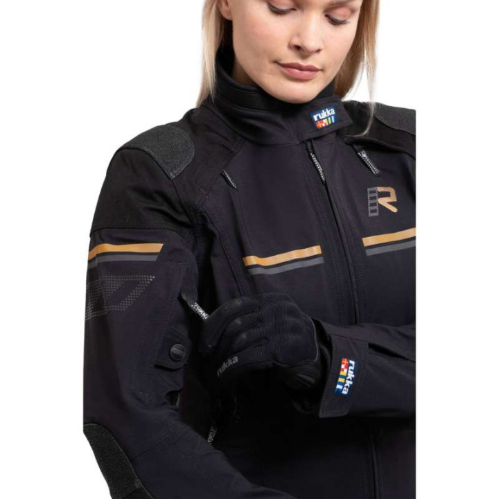 Veste moto femme Rukka ARMATOU-R LADY laminée 3 couches Gris/Marron
