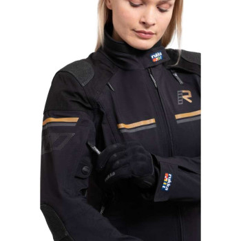 Veste moto femme Rukka ARMATOU-R LADY laminée 3 couches Gris/Marron