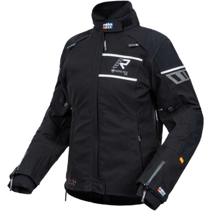 Veste moto femme Rukka RAPTORINA Gore Tex Pro laminée 3C Noir/Blanc