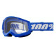 Masque moto cross 100% STRATA 2 BLUE CLEAR