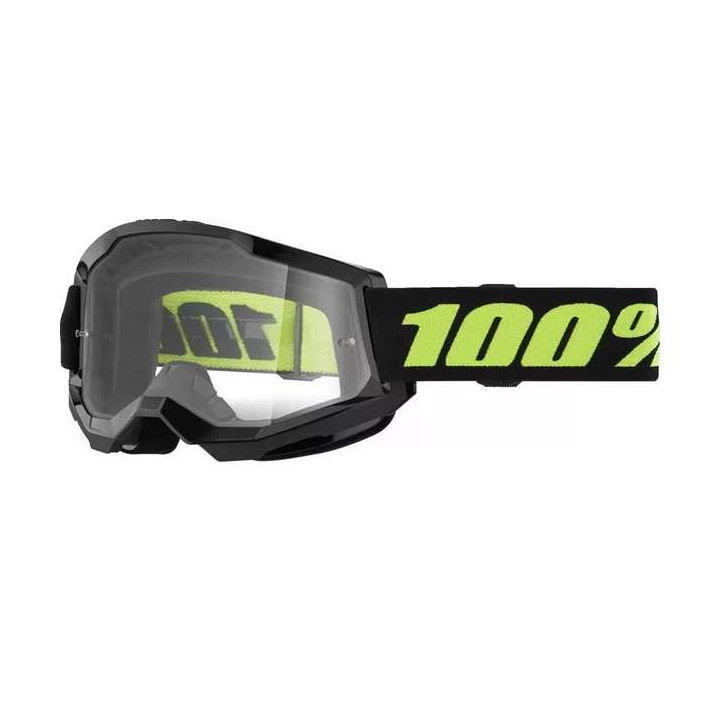 100% STRATA 2 SOLAR ECLIPSE CLEAR motocross mask