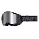 Masque moto cross 100% STRATA 2 BLACK MIRROR SILVER Masque moto cross 100% STRATA 2 BLACK MIRROR SILVER