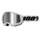 Masque moto cross 100% STRATA 2 WHITE MIRROR SILVER