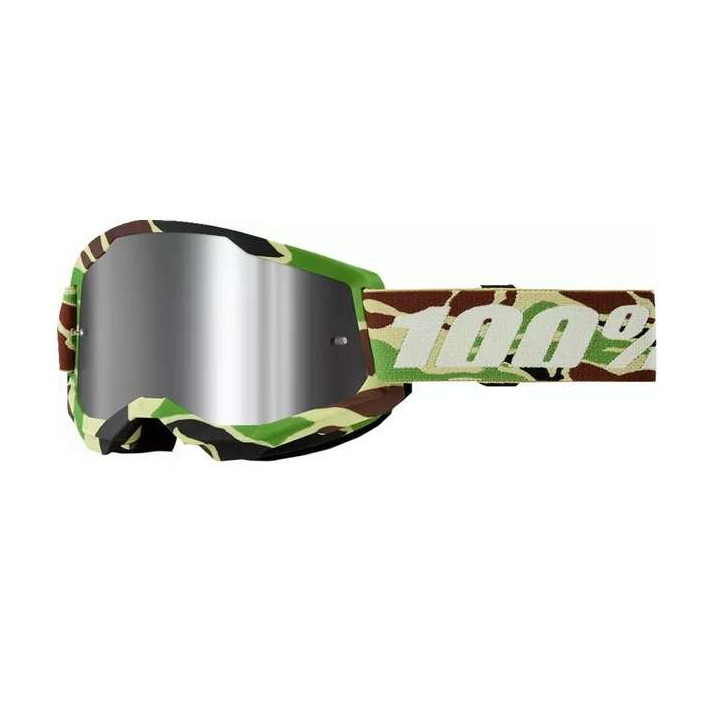 100% STRATA 2 WAR CAMO MIRROR SILVER motocross mask