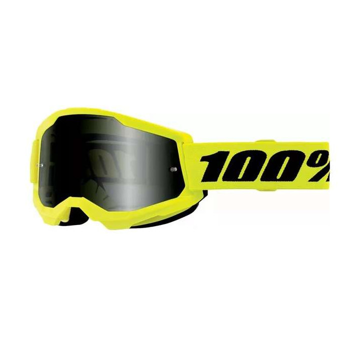 Motorcycle cross mask 100% STRATA 2 SAND NEON YELLOW SMOKE