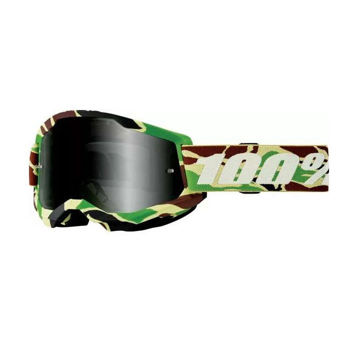 Masque moto cross 100% STRATA 2 SAND WAR CAMO SMOKE Masque moto cross 100% STRATA 2 SAND WAR CAMO SMOKE