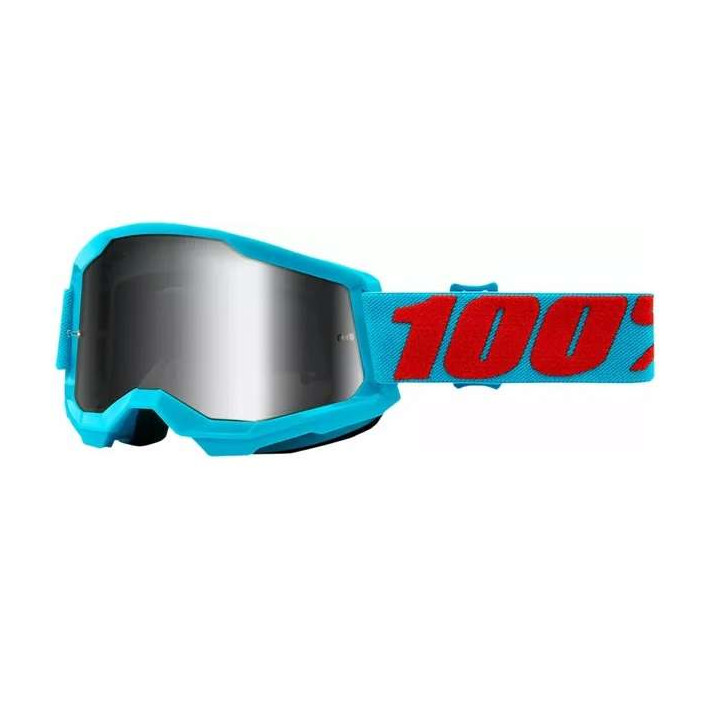 Masque moto cross 100% STRATA 2 SUMMIT MIRROR SILVER Masque moto cross 100% STRATA 2 SUMMIT MIRROR SILVER