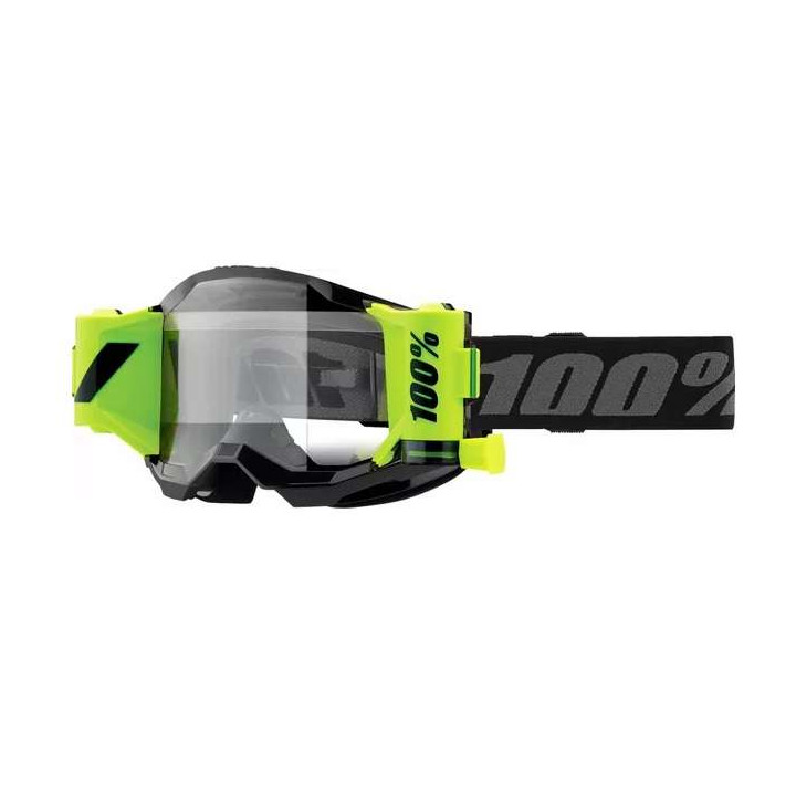Masque moto cross 100% STRATA 2 FORECAST BLACK CLEAR
