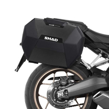 Kit valises Shad SH38X CARBONE + supports 3P (H0CR64IF) Honda CB650R/CBR650R 24-