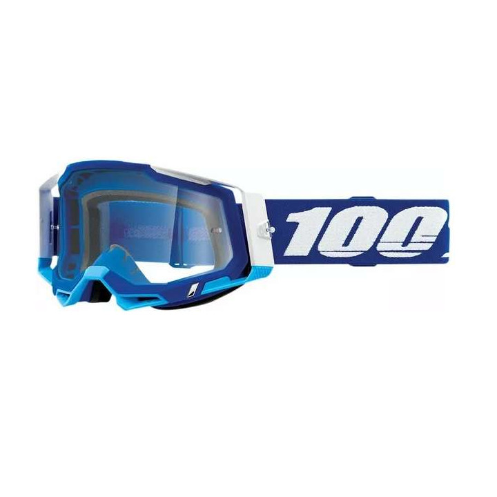 100% RACECRAFT 2 BLUE CLEAR motocross mask 100% RACECRAFT 2 BLUE CLEAR motocross mask