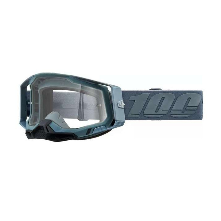 100% RACECRAFT 2 BATTLESHIP CLEAR motocross mask