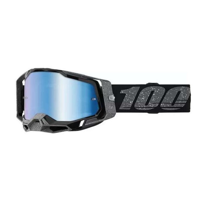 100% RACECRAFT 2 KOS MIRROR BLUE motocross mask