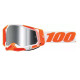 100% RACECRAFT 2 ORANGE MIRROR SILVER motocross mask