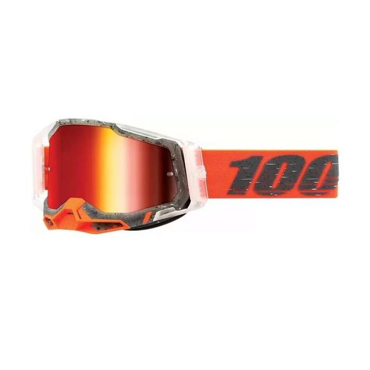 100% RACECRAFT 2 SCHRUTE MIRROR RED motocross mask